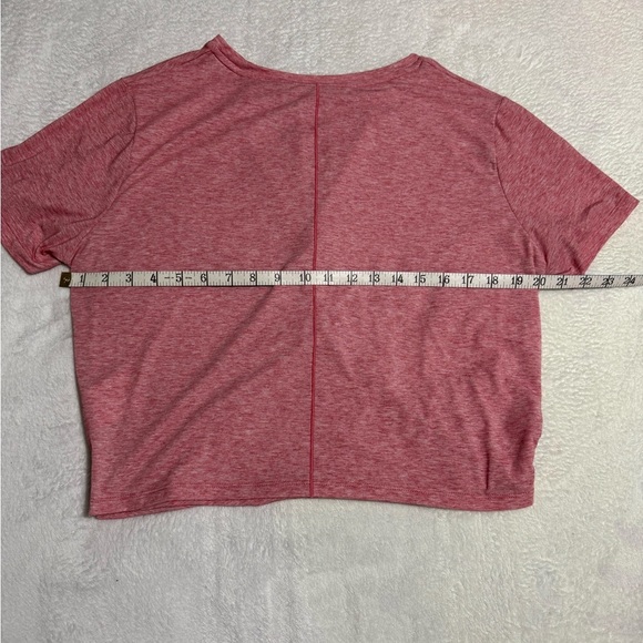 Nike Pink Asymmetrical Crop Tee - Picture 5 of 5